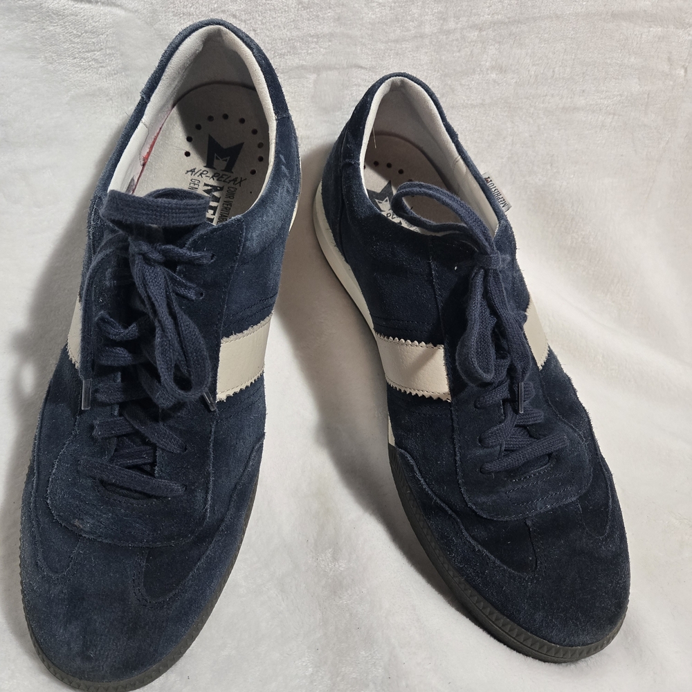Mephisto Men's Dark Blue and White Athletic Shoes